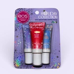 eos Holiday Collection Lip Balm Trio - Red and Purple